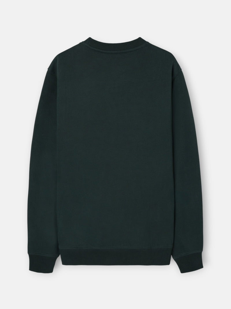 Sudadera Silbon flock verde oscuro