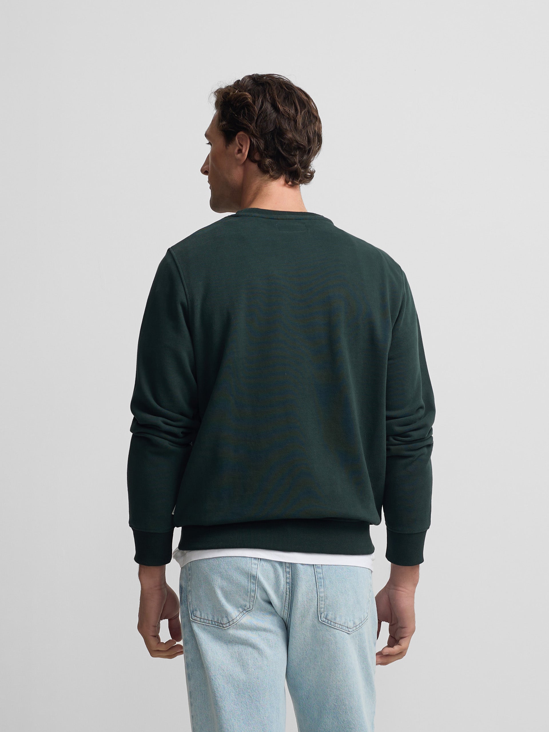 Sweatshirt Silbon flock verde escuro