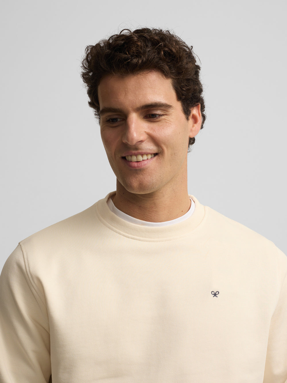 Sudadera raqueta etnica crema