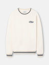 Retro cream ribbed sweatshirt