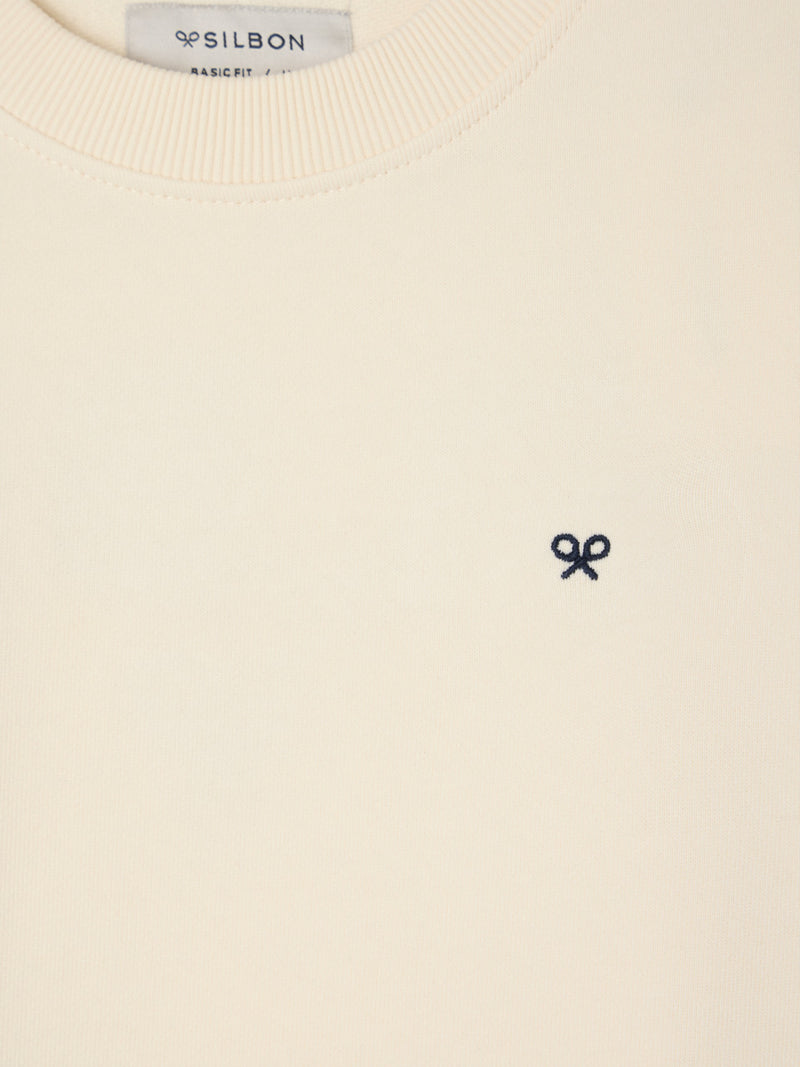 Sudadera slbn bordados crema