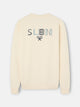Sudadera slbn bordados crema