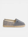 Navy blue ethnic espadrille