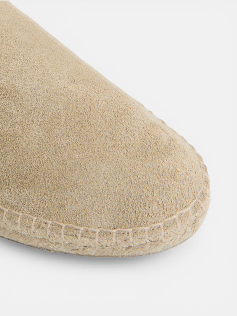 Espadrille unique en daim beige