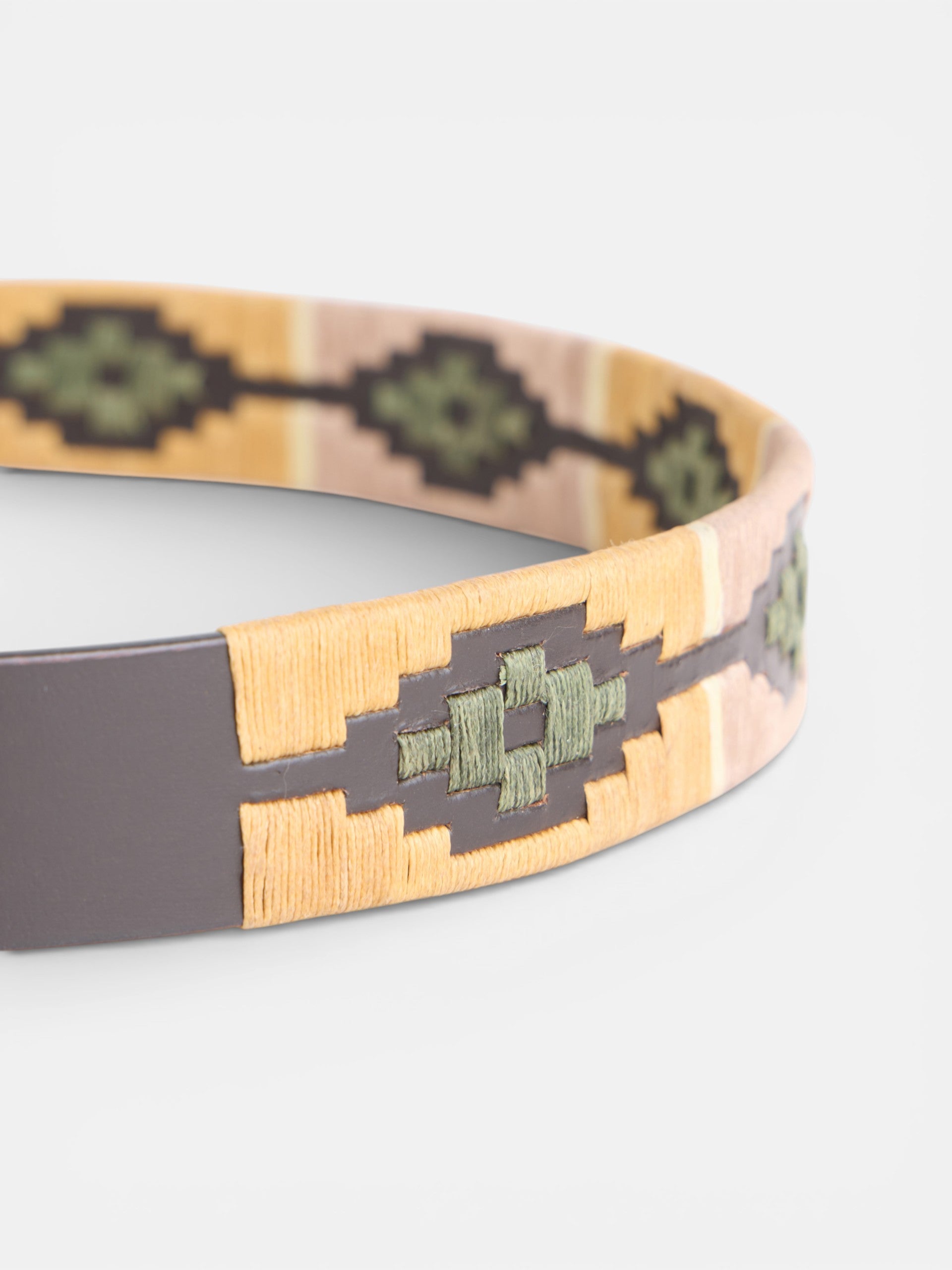 Cinturón piel argentino bicolor marron