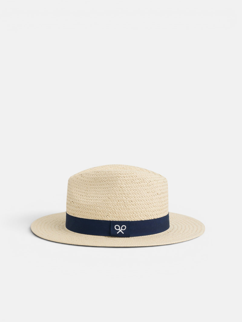 Navy blue ribbon hat
