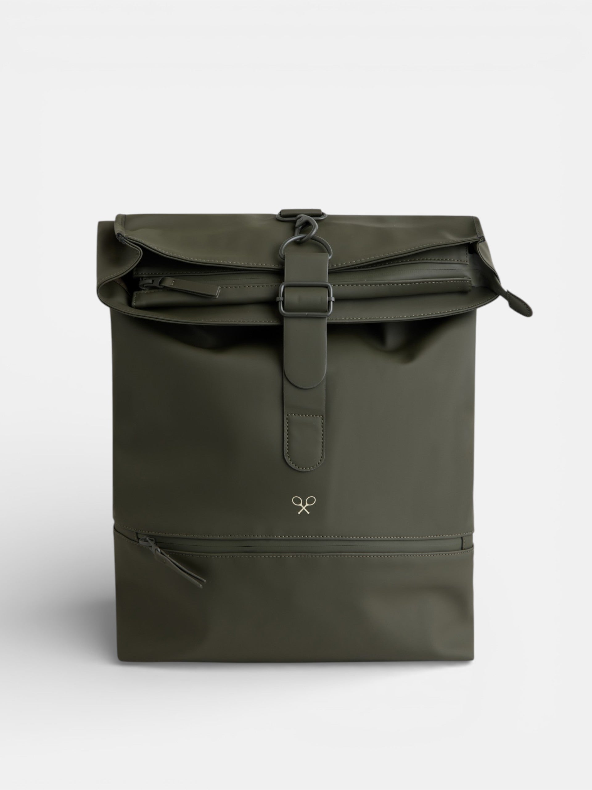 Mochila enrolável impermeável verde