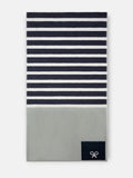 Serviette à rayures avec poche verte
