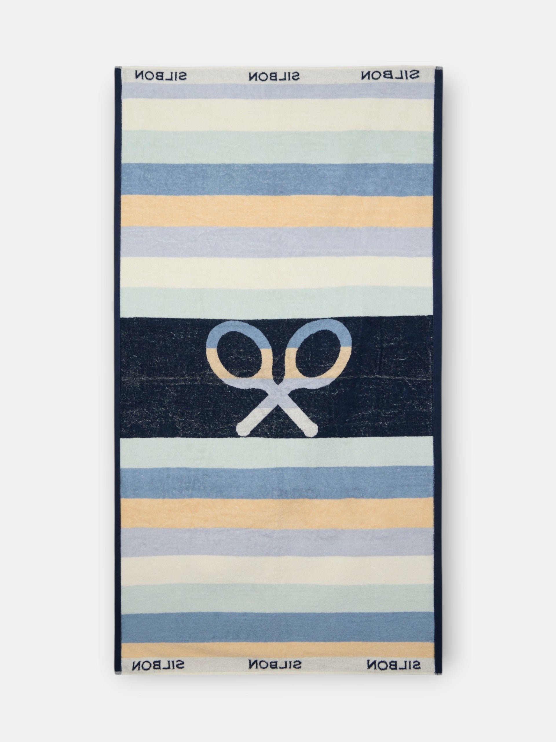 Serviette Silbon multicolore crème