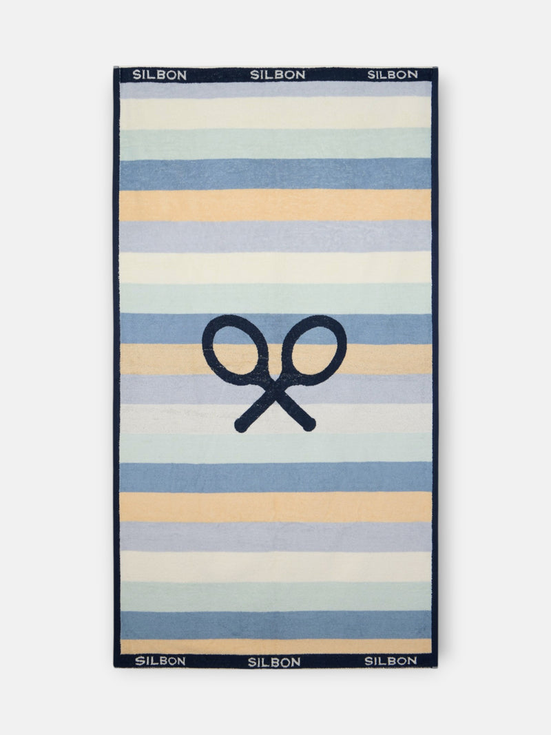 Serviette Silbon multicolore crème