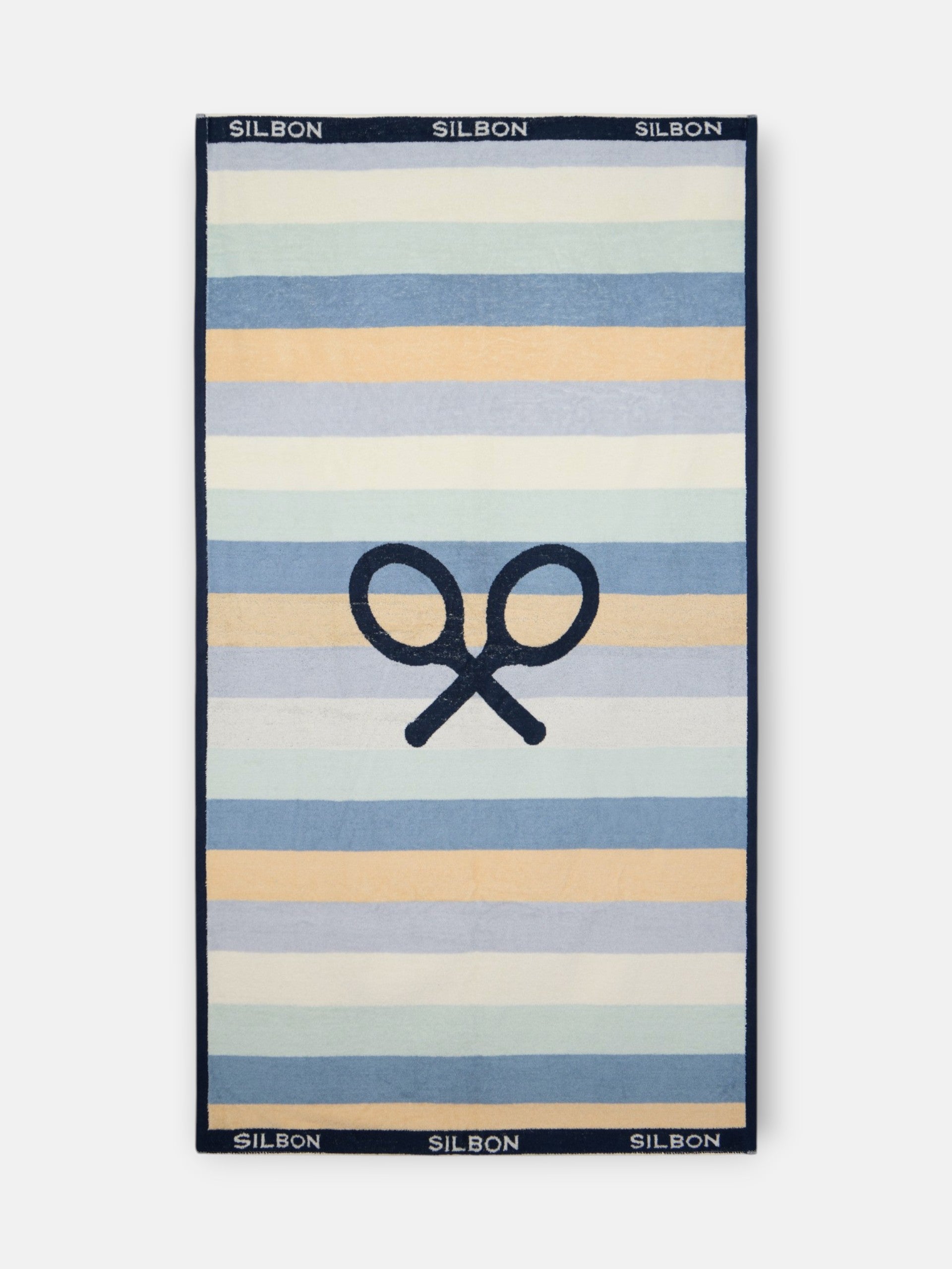 Serviette Silbon multicolore crème