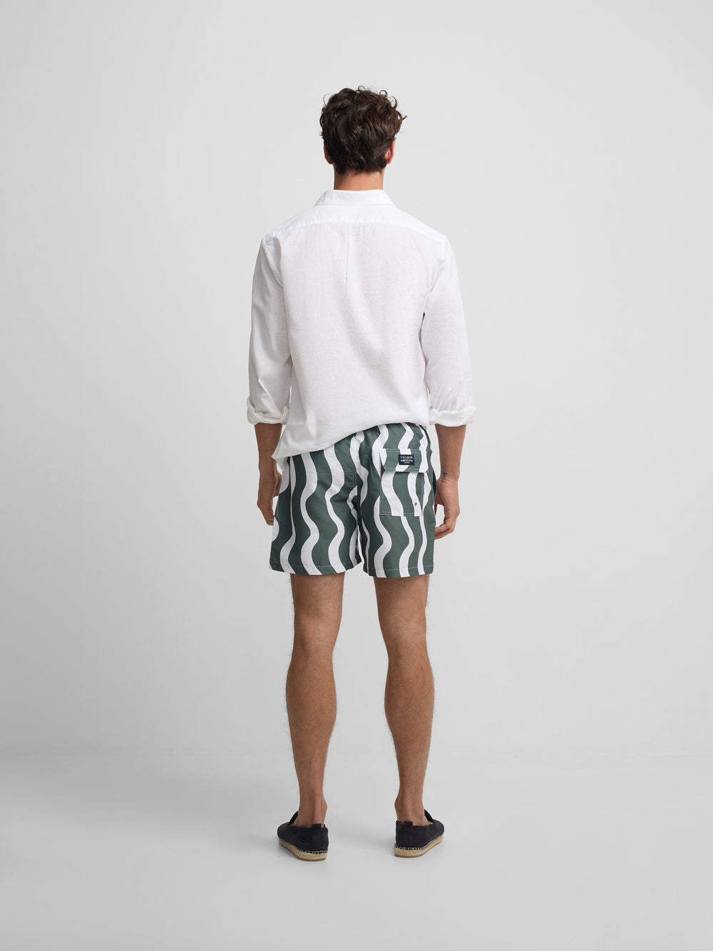 Green two-tone waves swimsuit