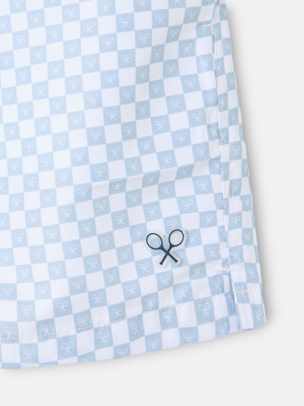 Maillot de bain bleu clair à mini-carreaux