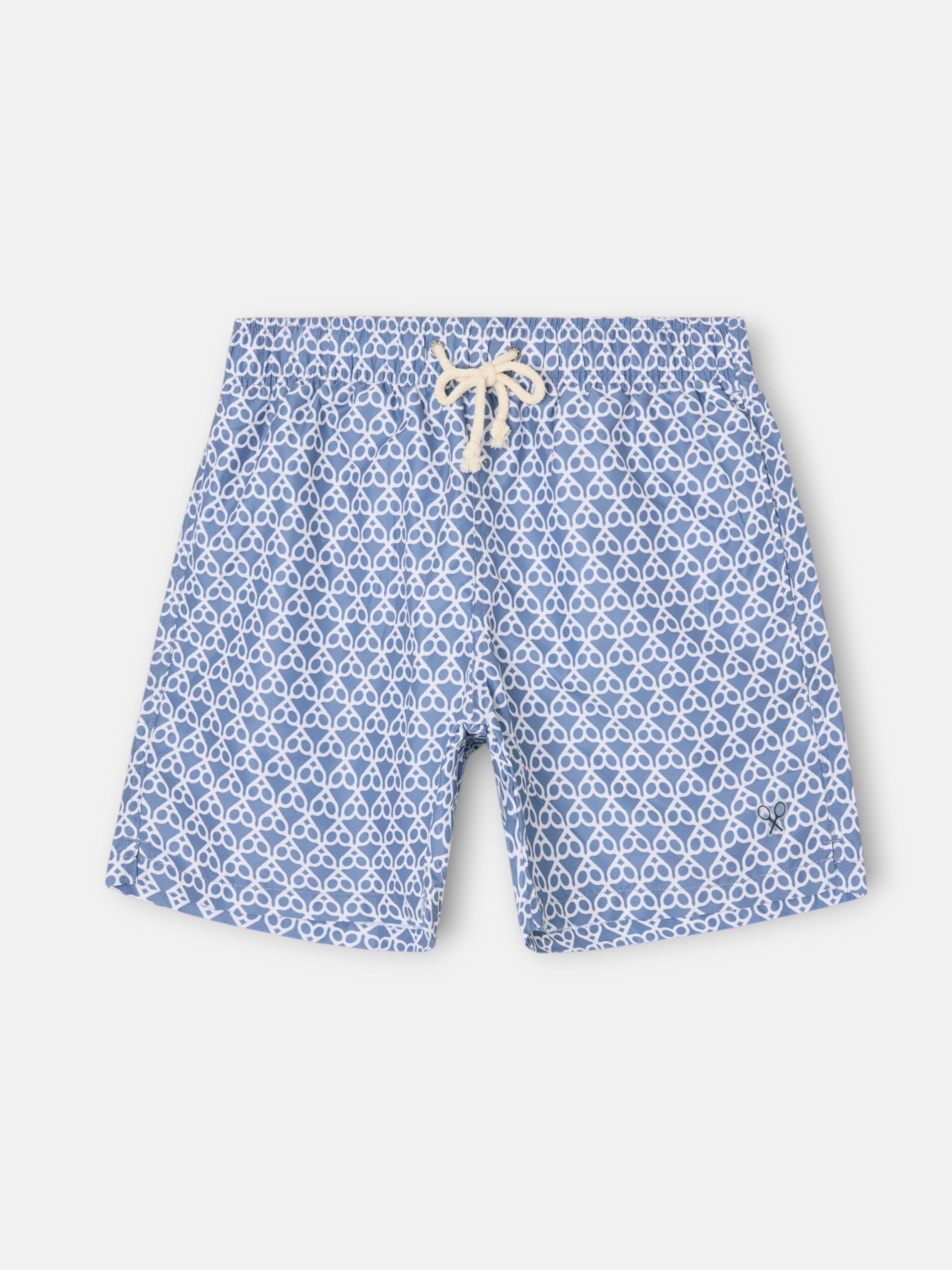 Bañador raquetas geometric azul indigo