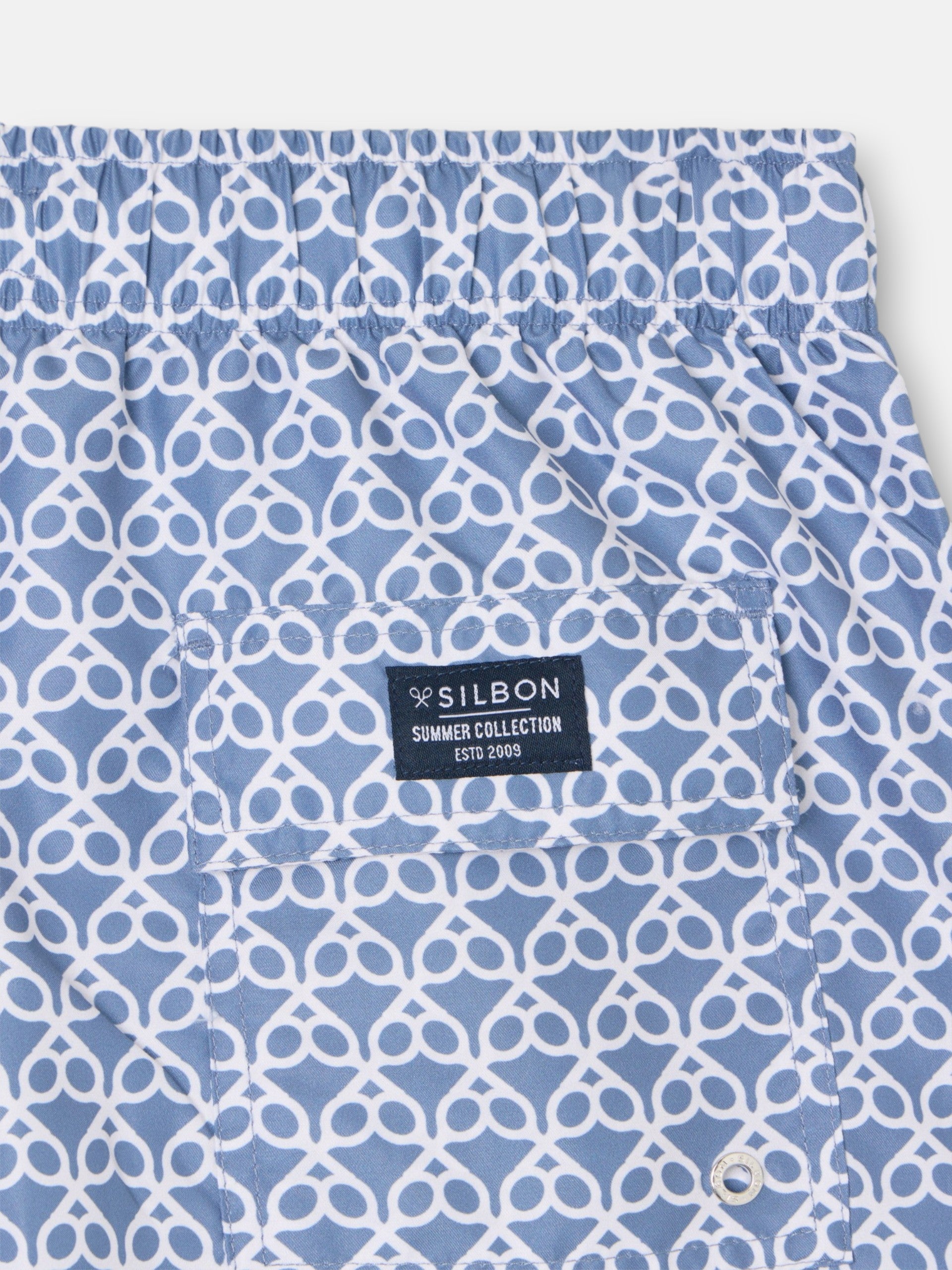 Bañador raquetas geometric azul indigo