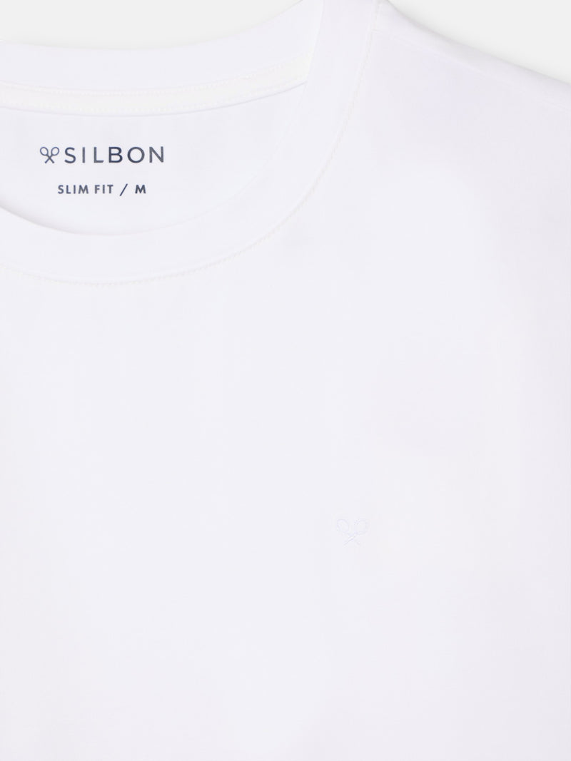 Camiseta slim fit business blanca