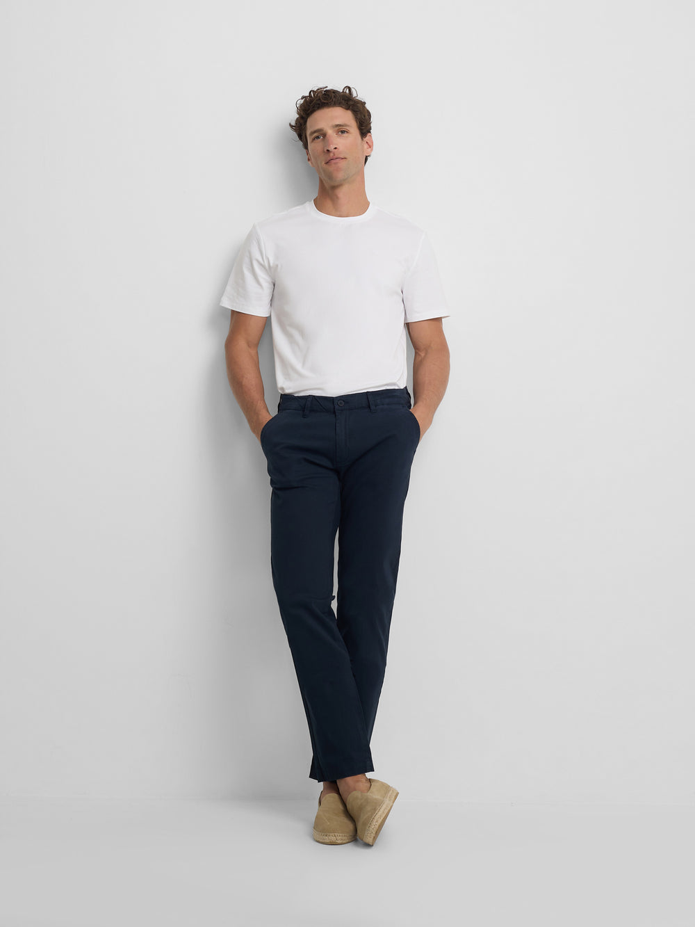 Camiseta slim fit business blanca
