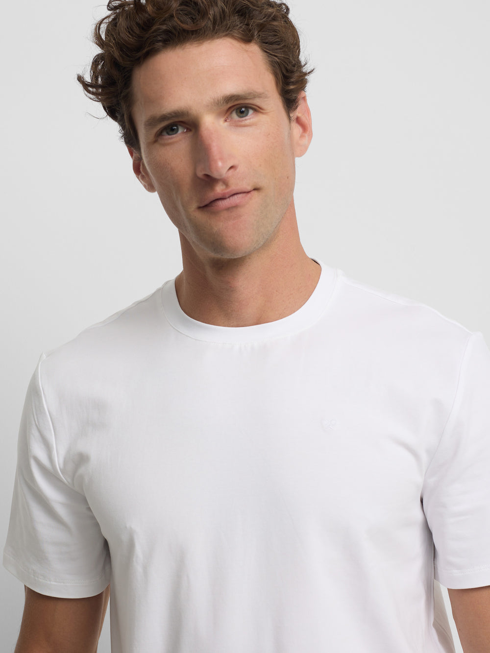Camiseta slim fit business blanca