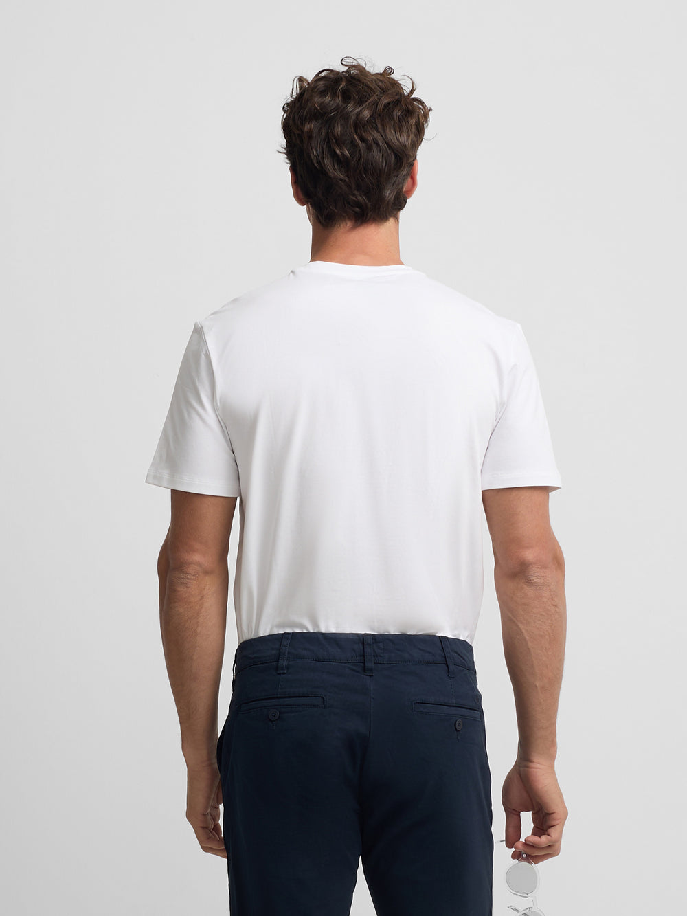Camiseta slim fit business blanca
