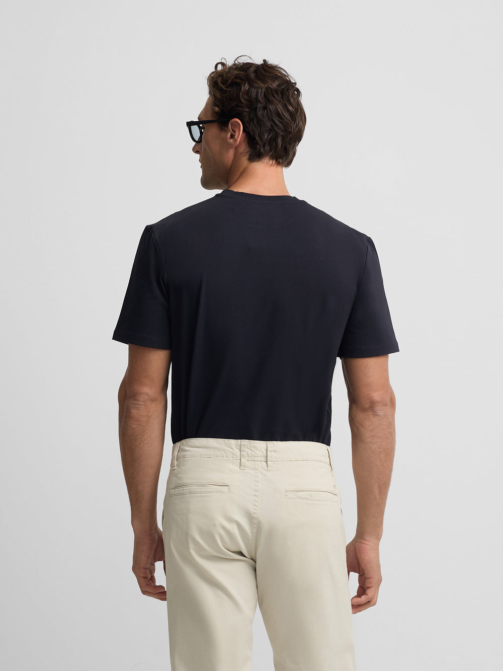 Camiseta slim fit business azul marino