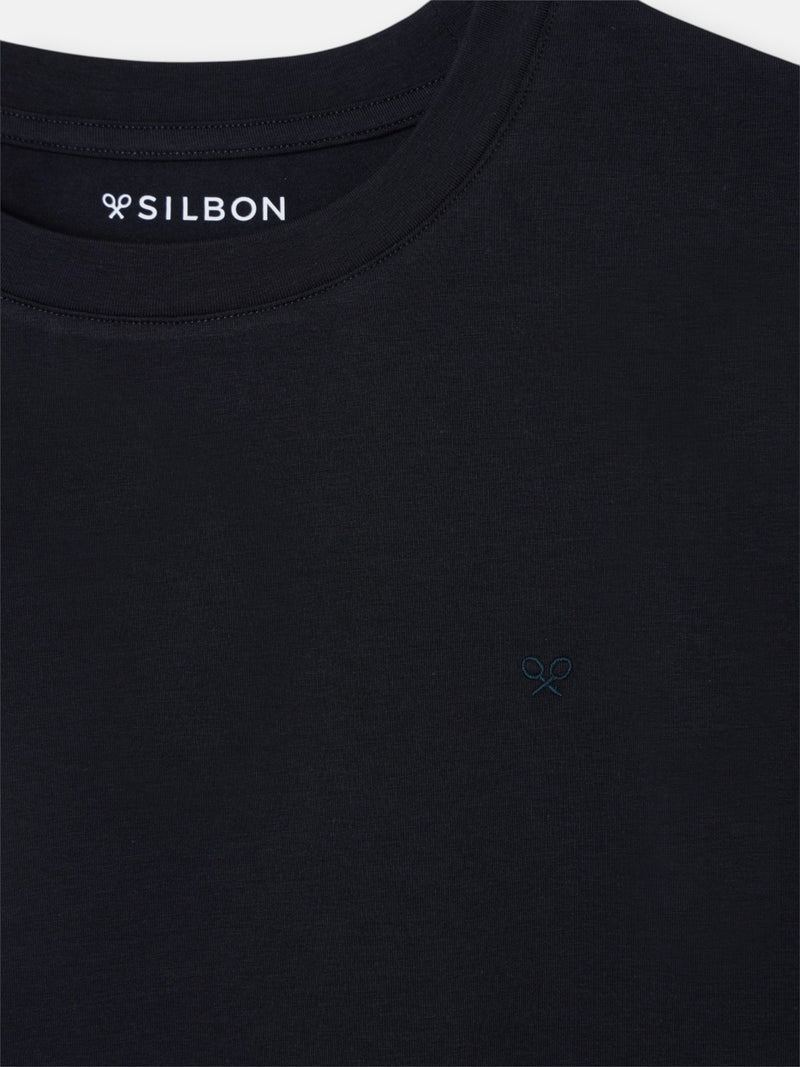 T-shirt slim fit business bleu marine