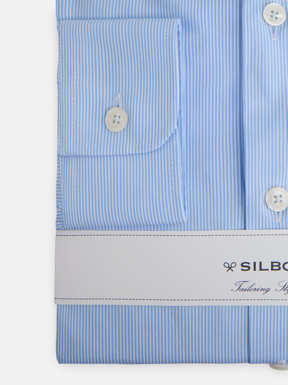 Camisa vestir raya fina azul celeste