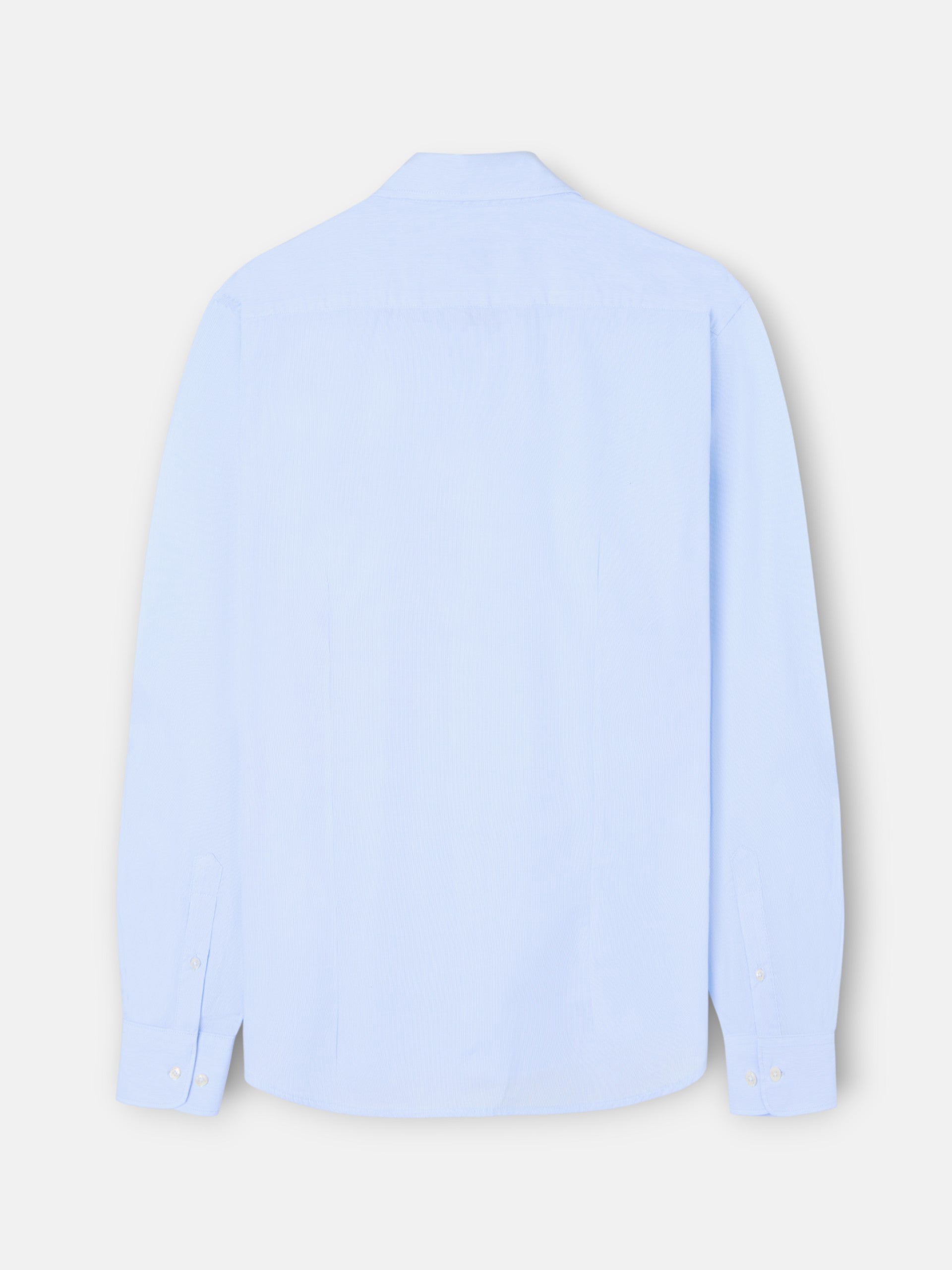 Light blue multi-striped classic sport shirt