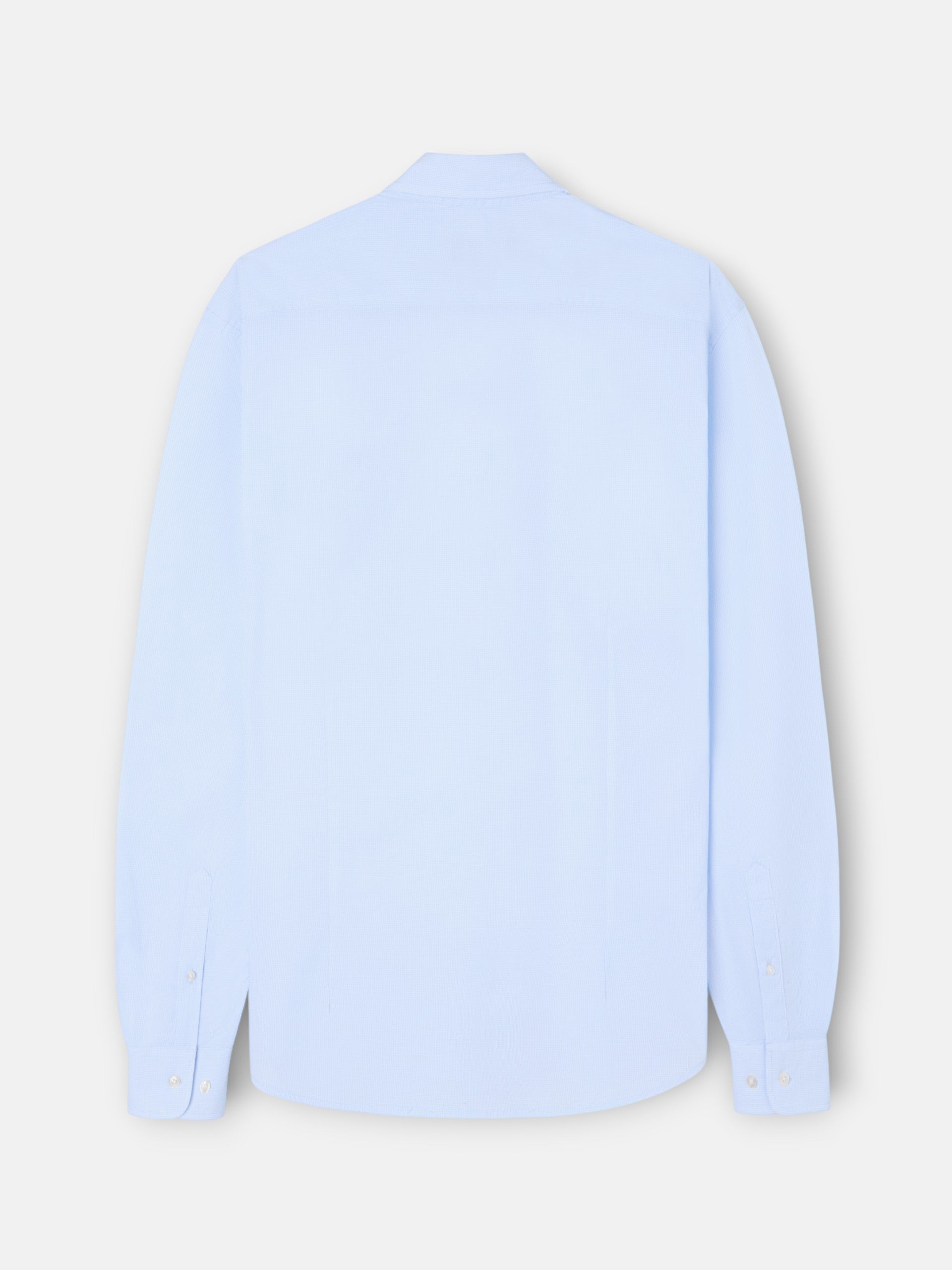 Camisa sport clássica xadrez azul-claro