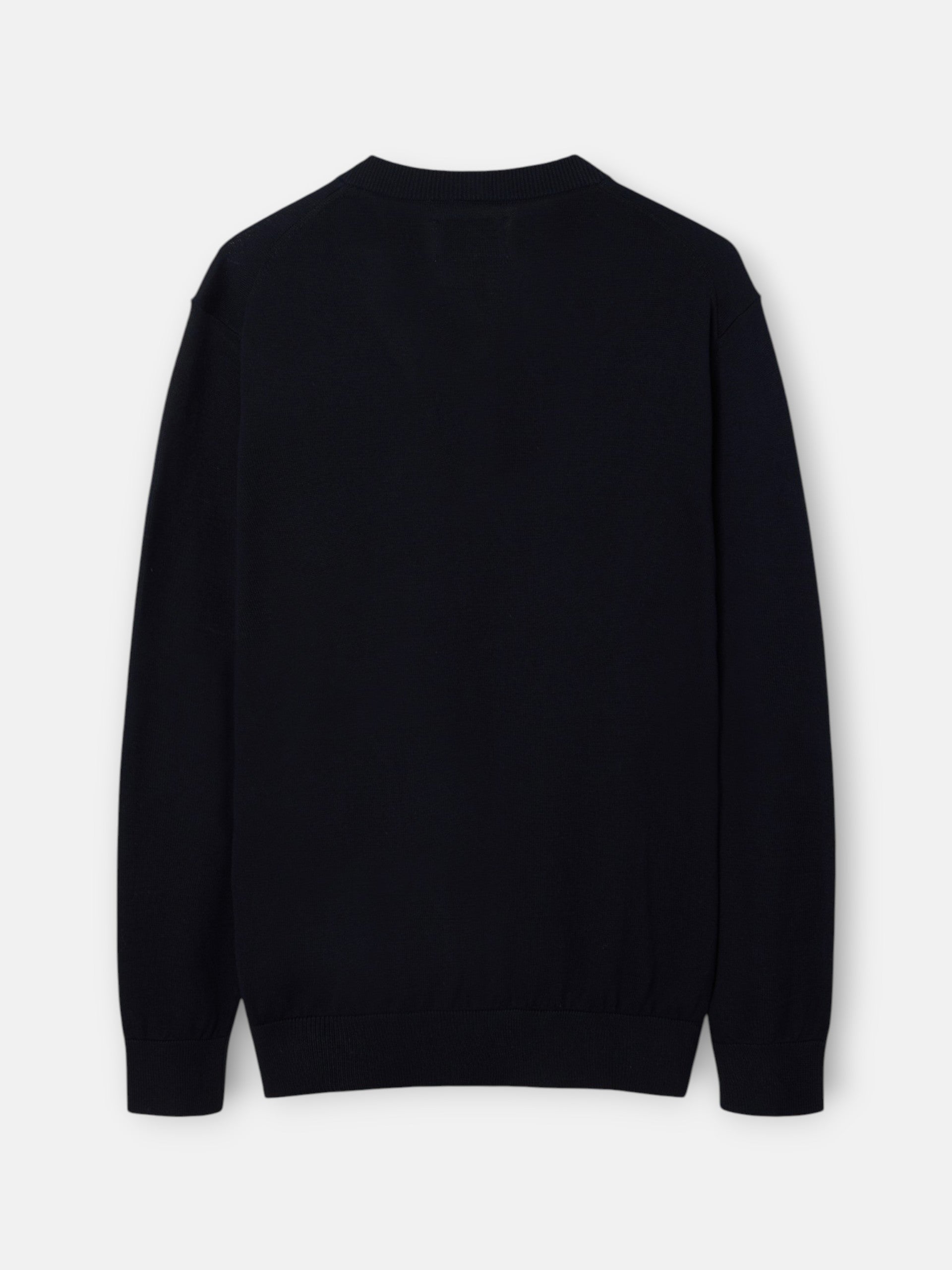 Navy blue business V-neck sweater