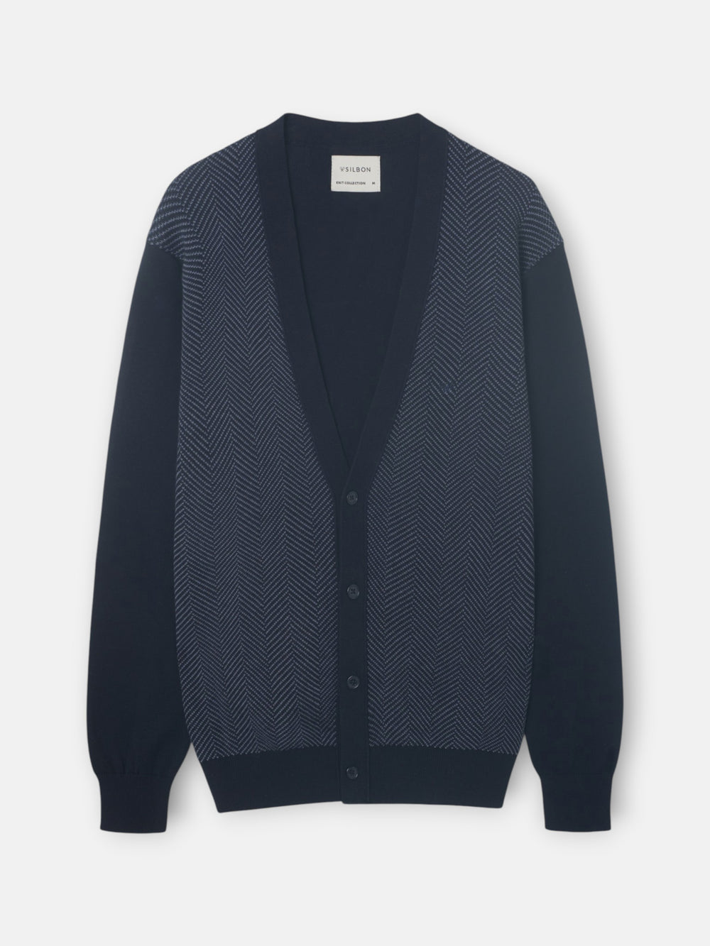 Cardigan espiga business azul marino