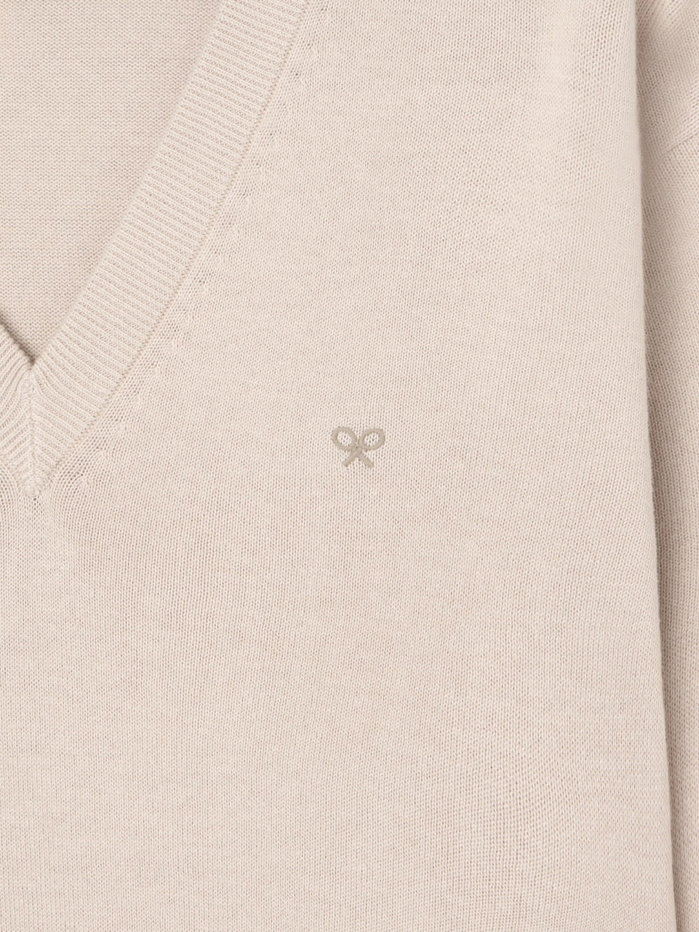 Jersey cuello pico business beige