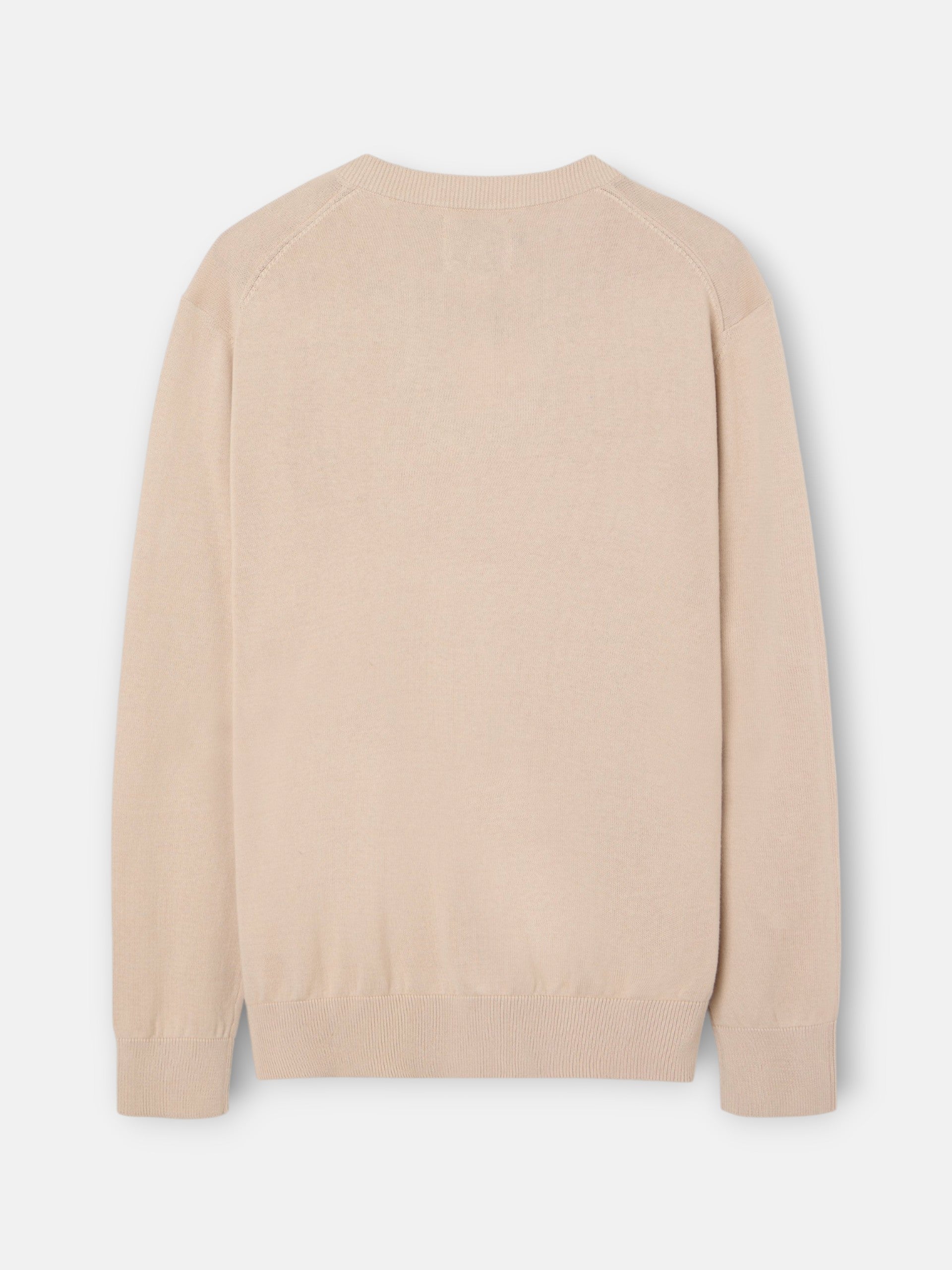 Camisola decote em V business bege