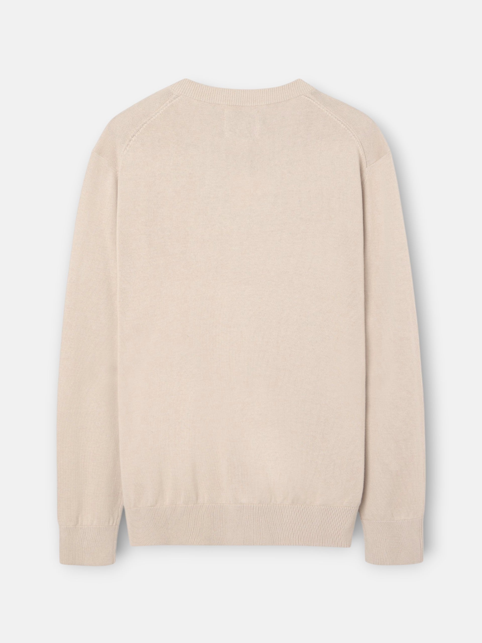 Jersey cuello pico business beige