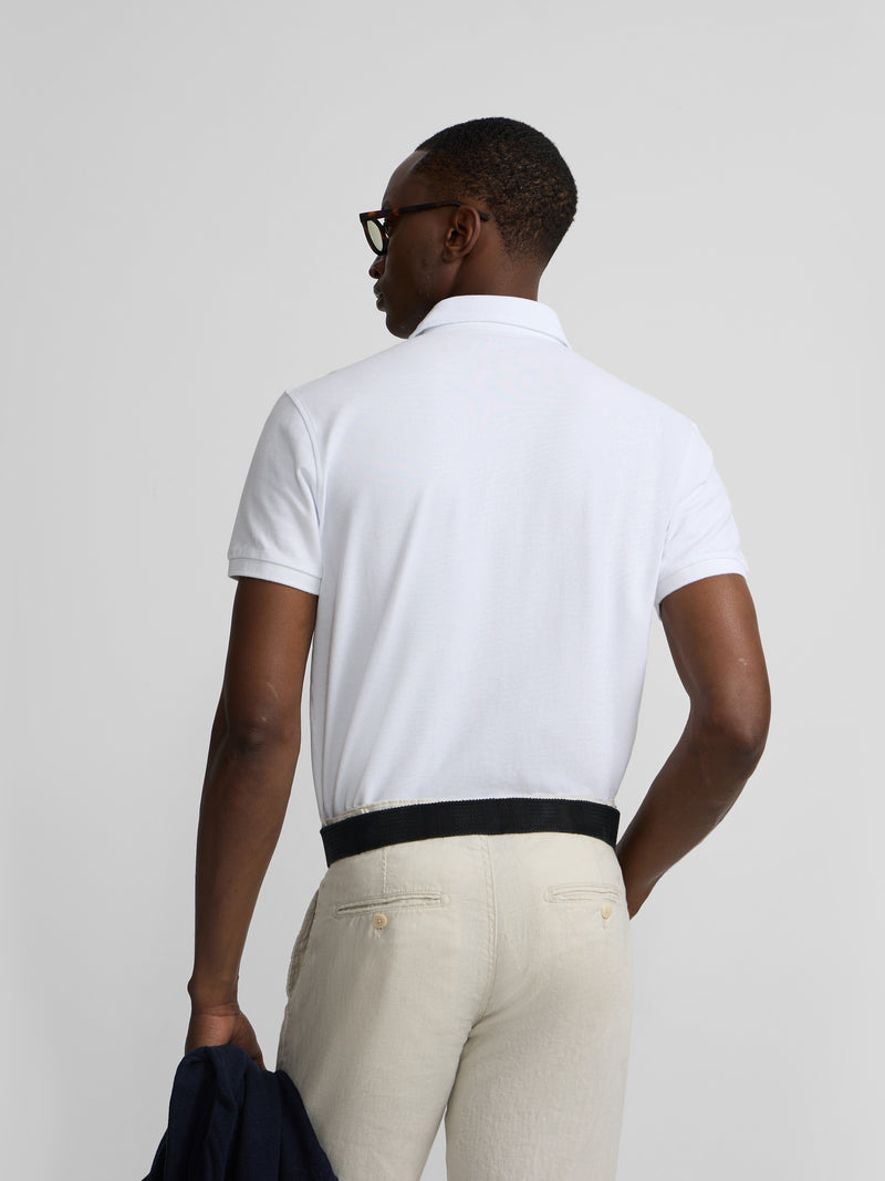 Polo de manga curta suite branco