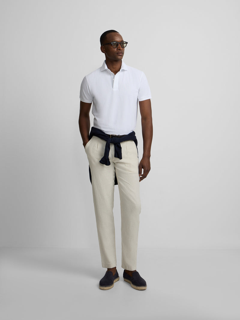Polo de manga curta suite branco