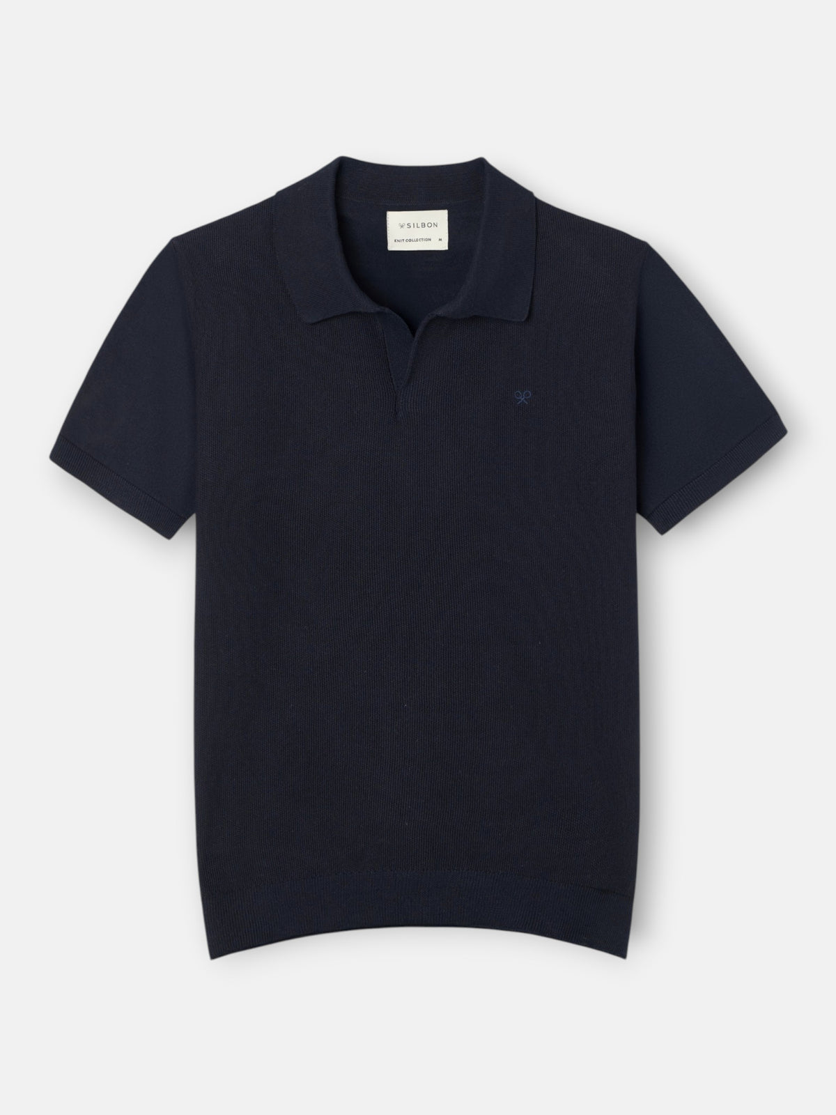 Navy blue unique structure polo