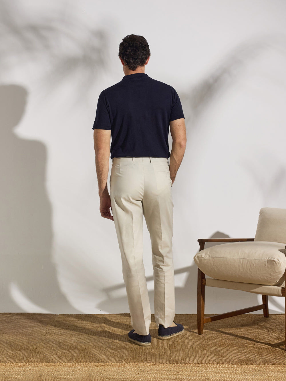 Polo unique estructura azul marino