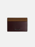 Bicolor leather business card holder