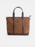 Tote bag de pele business castanho escuro