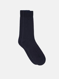 Navy blue business thread sock