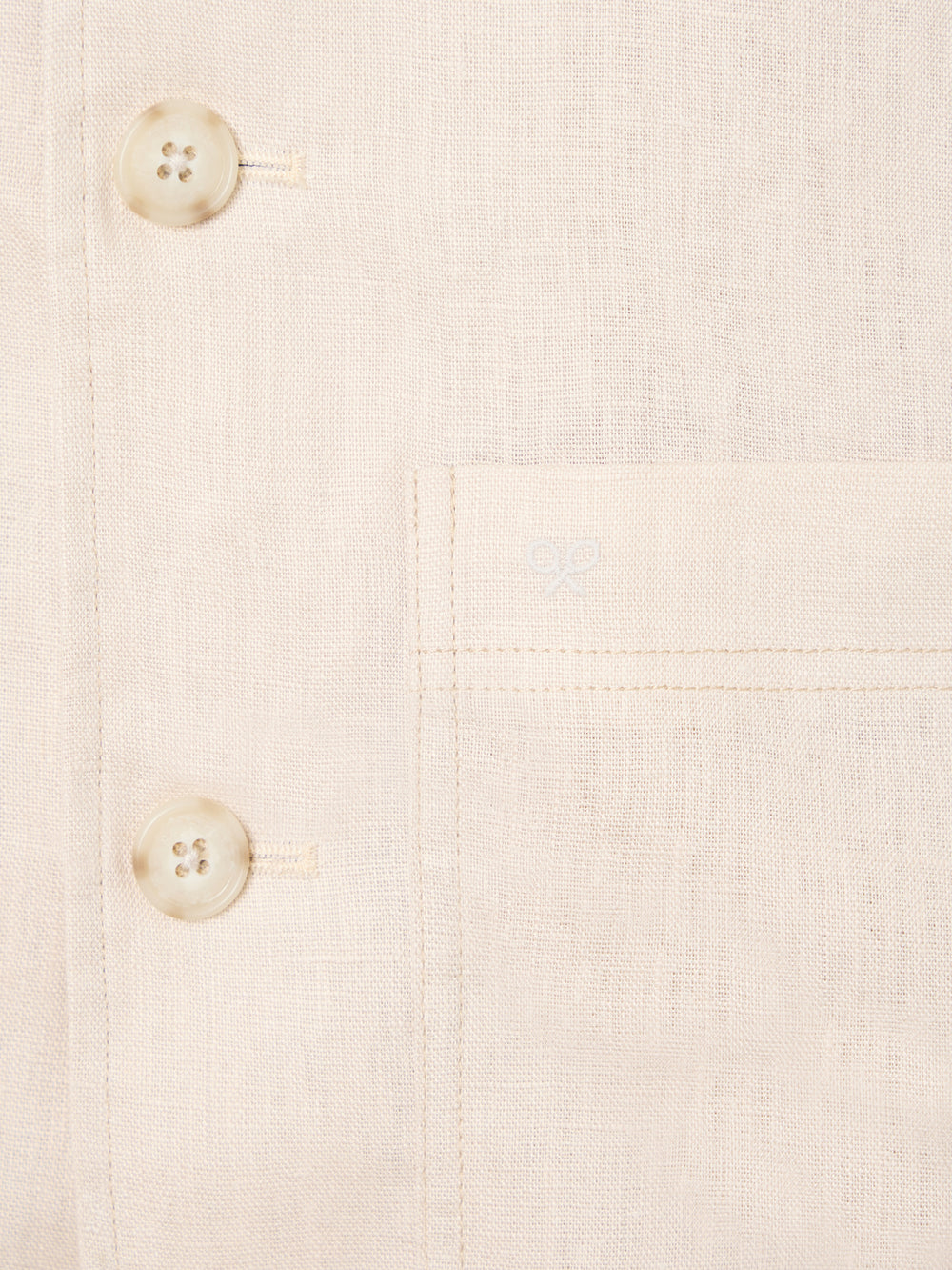 Sobrecamisa unique lino bolsillos beige