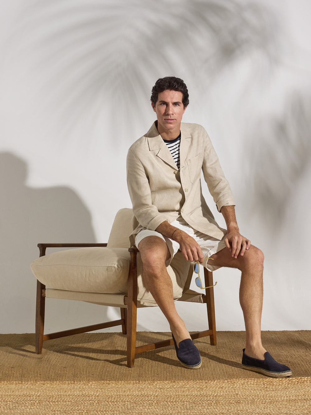 Sobrecamisa unique lino bolsillos beige