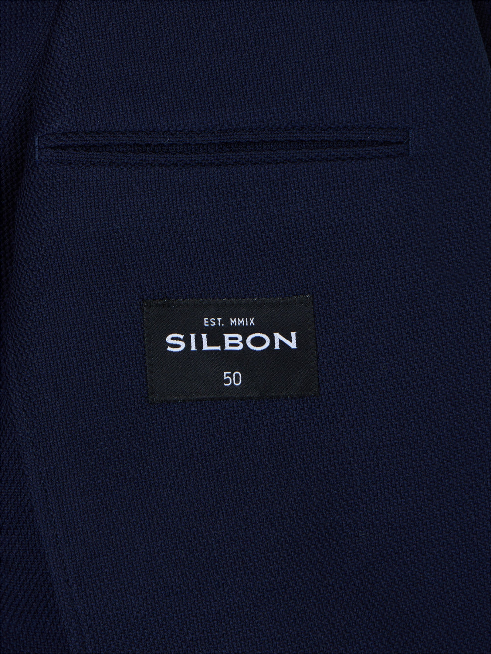 bleu marine structuré blazer