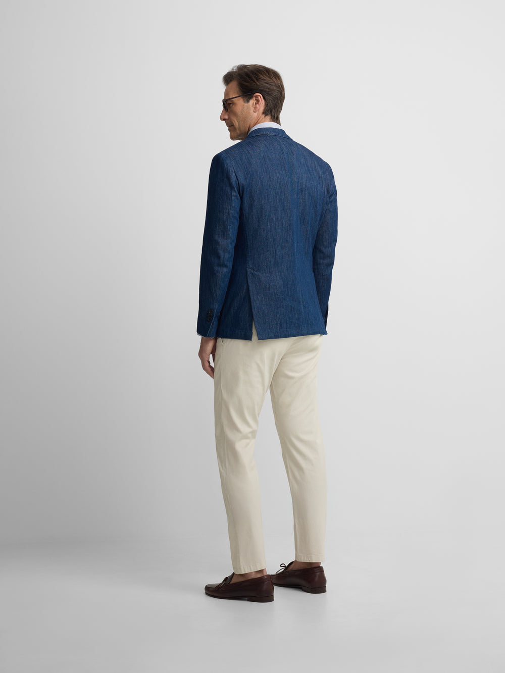 Americana denim lavado azul medio