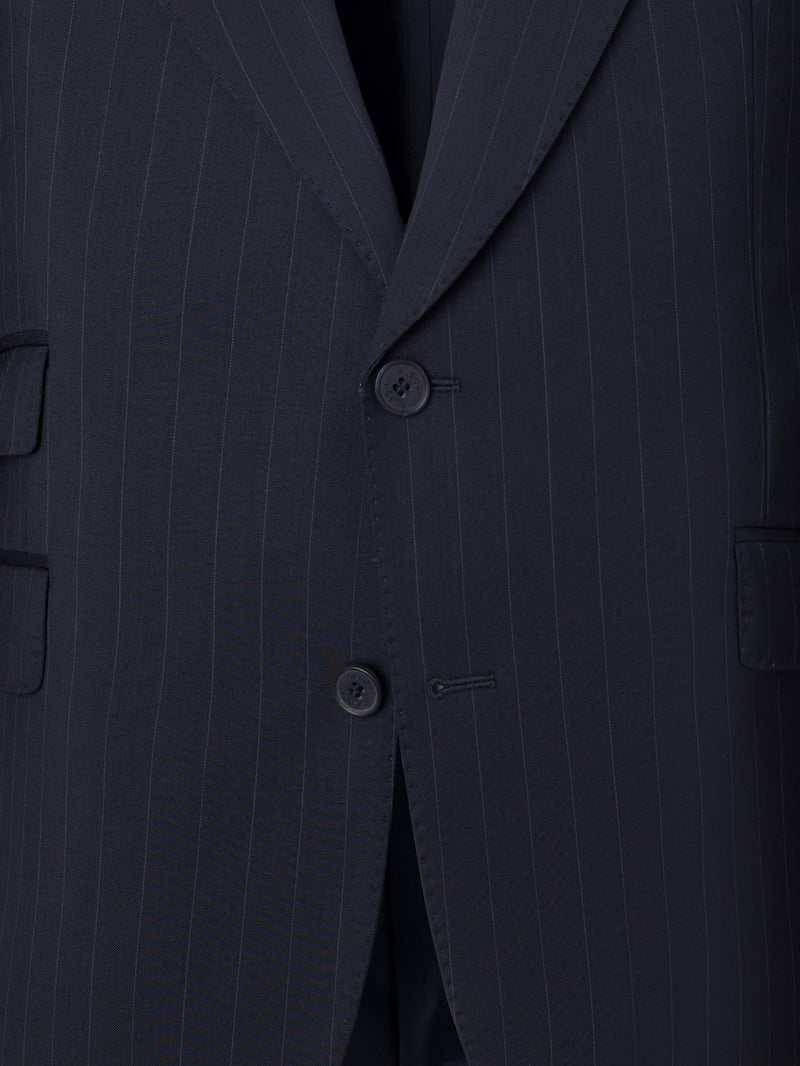 Americana traje raya diplomatica azul marino