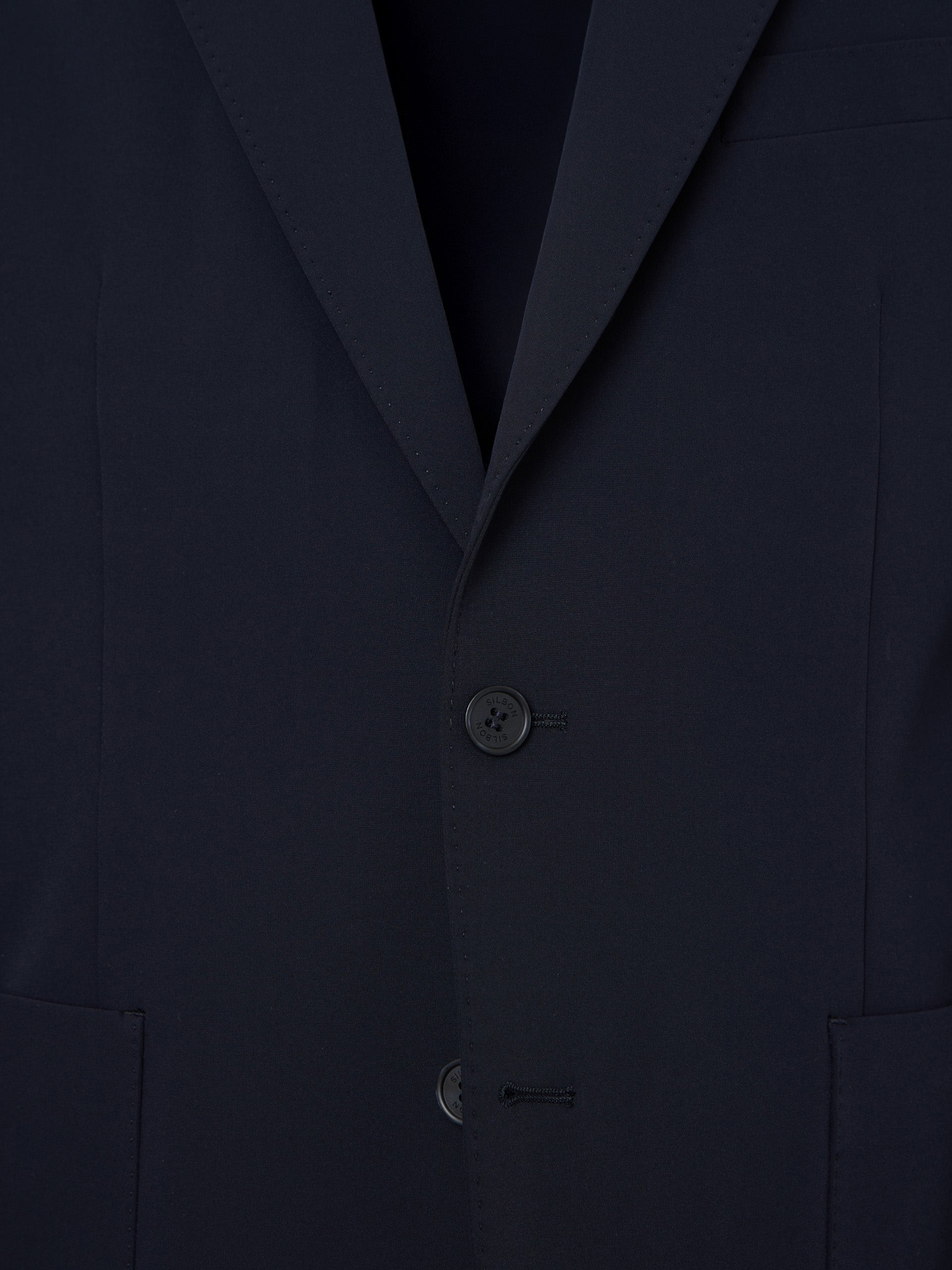 Navy blue technical blazer