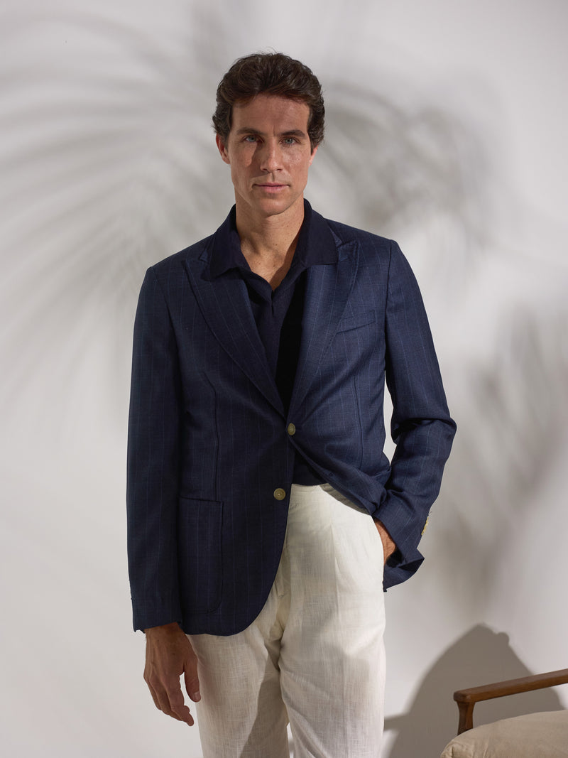 Navy blue unique diplomatic blazer