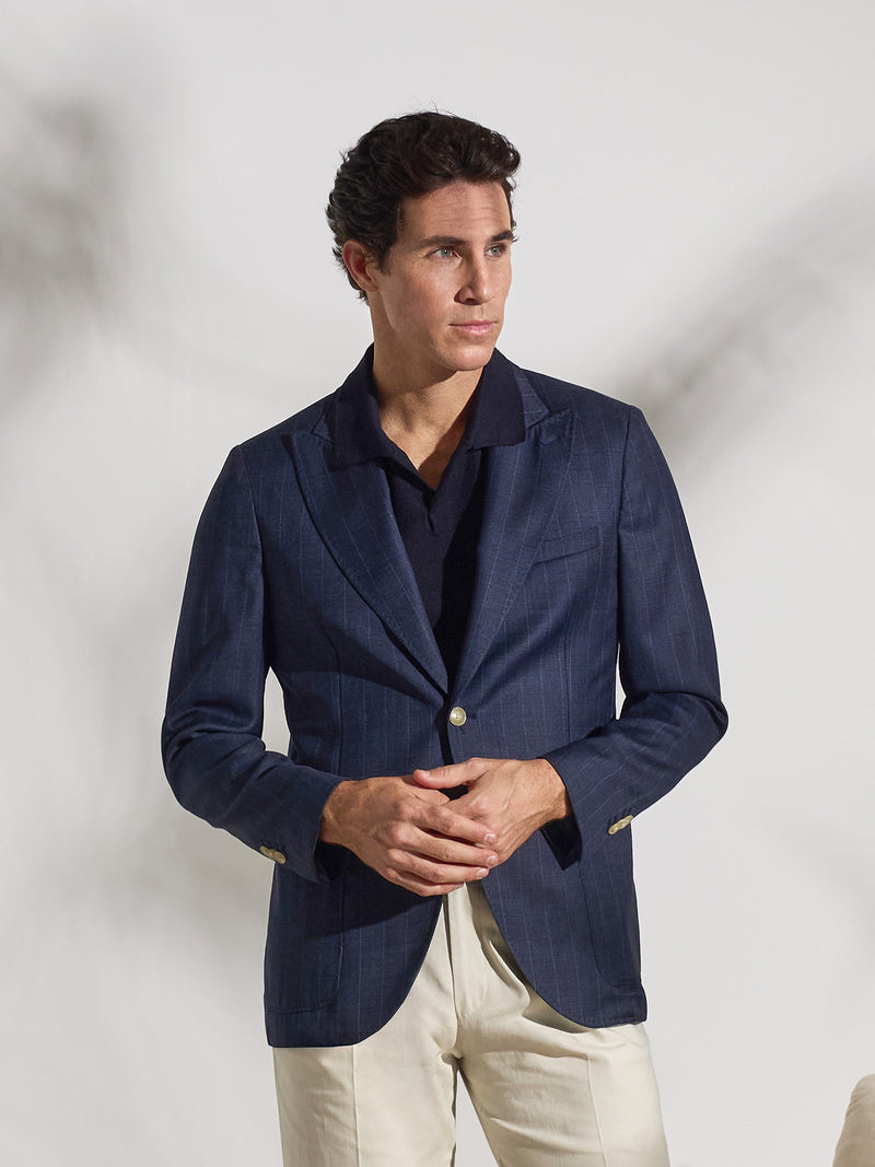 Navy blue unique diplomatic blazer
