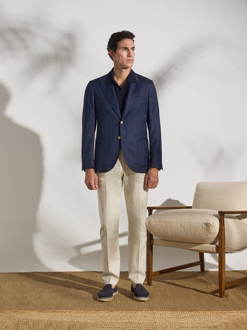 Navy blue unique diplomatic blazer