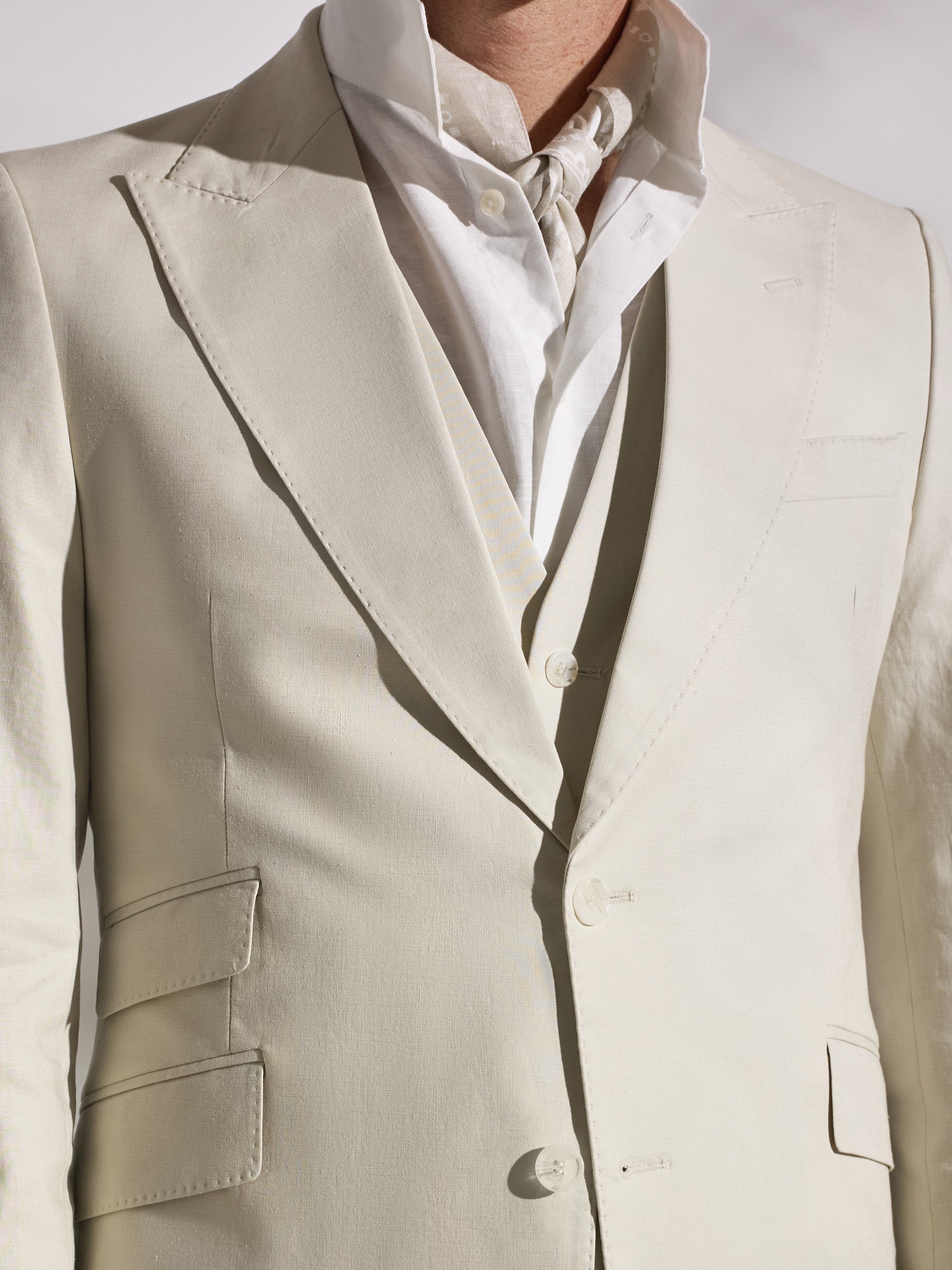 Americana traje unique lino piedra